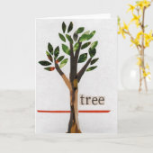 Carte de voeux d'arbre de journée de l'arbre (Fleur jaune)