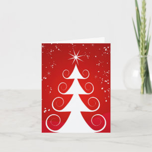 Carte de voeux d'arbre de Noël