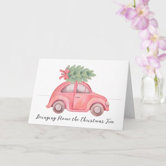 Carte de vœux d'arbre de Noël à ramener à la maiso (Orchidée)