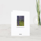 Carte de vœux d'arbres de bois (Dos)
