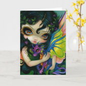 Carte de voeux "Darling Dragonling V" (Fleur jaune)