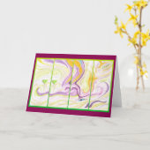 Carte de voeux d'art abstrait d'amour d'esprit (Fleur jaune)