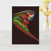 Carte de voeux d'art Abstrait de Chameleon (Fleur jaune)
