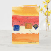 Carte de voeux d'art abstrait de métamorphose (Fleur jaune)