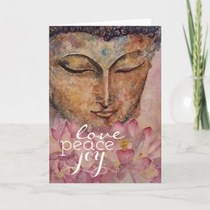 Carte de voeux d'art d'aquarelle de Bouddha de