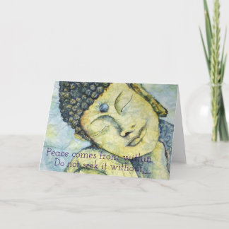 Carte de voeux d'art de Bouddha de citation de zen