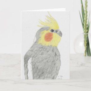 Carte de voeux d'art de Cockatiel