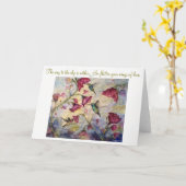 Carte de voeux d'art de colibri d'inspiration (Fleur jaune)