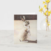 Carte de vœux d'art de lapin (Fleur jaune)