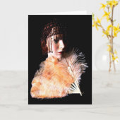 Carte de voeux d'art déco (Fleur jaune)