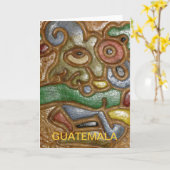 Carte de voeux d'art du Guatemala (Fleur jaune)