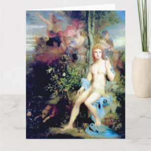 Carte de vœux d'art fin Apollo et les neuf Muses