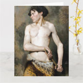 Carte de vœux d'art fin Dessin de l'épée (Fleur jaune)