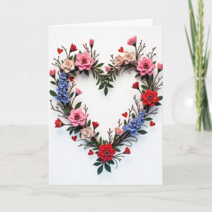 Carte de vœux d'art floral sincère