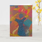 Carte de voeux d'art multimédia vierge (Fleur jaune)