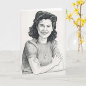 Carte de voeux d'art original Maman (Fleur jaune)