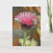 Carte de vœux d'art pastel d'abeilles à miel (Devant)