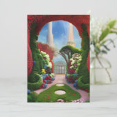 Carte de voeux d'Art Red Gardens Imaginaire (Debout devant)