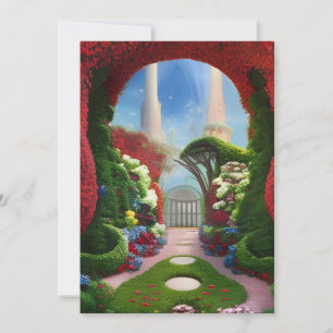 Carte de voeux d'Art Red Gardens Imaginaire