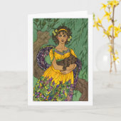 Carte de voeux d'Artemis Brauronia (Fleur jaune)