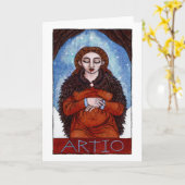 Carte de voeux d'Artio (Fleur jaune)