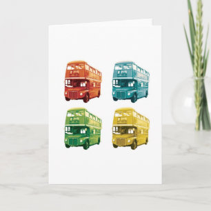 Carte de voeux d'autobus de Londres