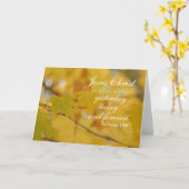 Carte de voeux d'automne (Fleur jaune)