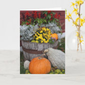 Carte de voeux d'automne (Fleur jaune)