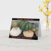Carte de voeux d'automne Citrouilles (Fleur jaune)