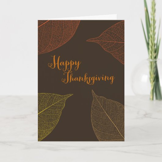 Carte de voeux d'automne de Thanksgiving (Devant)