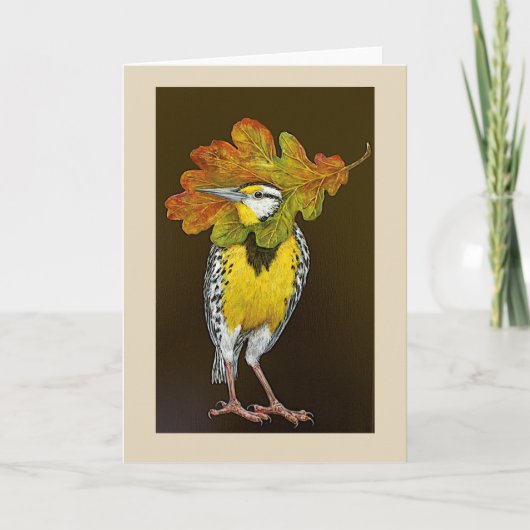 Carte de voeux d'automne Meadowlark (Devant)