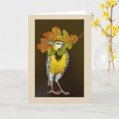 Carte de voeux d'automne Meadowlark (Fleur jaune)
