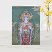 Carte de voeux d'Avalokiteshvara (Fleur jaune)