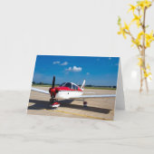 Carte de voeux d'avion Inspirational (Fleur jaune)