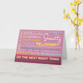 carte de voeux de 12 d'étape slogans de (Fleur jaune)