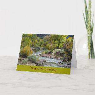 Carte de vœux de 25e anniversaire de mariage sur l