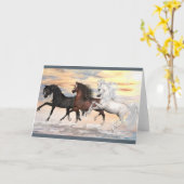 Carte de voeux de 3 Arabes, enveloppes blanches (Fleur jaune)