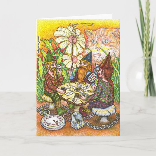 Carte de voeux de 3 gnomes (Devant)