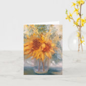 Carte de voeux de 4 po x 6 po (Fleur jaune)