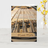 Carte de voeux de 5 contrebasses (Fleur jaune)