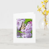 Carte de voeux de alimentation de papillon (Fleur jaune)