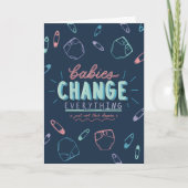 Carte de voeux de Baby shower amusant (Devant)