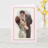 Carte de vœux de baiser victorien (Fleur jaune)