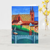 Carte de voeux de Bâle en souvenir de Lisa Lorenz (Fleur jaune)