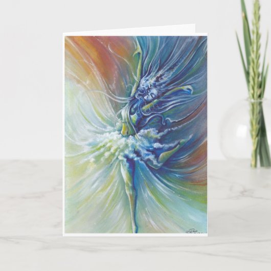 Carte de voeux de ballerine (Devant)