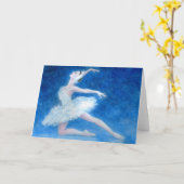 Carte de voeux de ballet de lac swan (Fleur jaune)