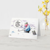 Carte de voeux de bande dessinée de golf : (Fleur jaune)