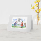 Carte de voeux de bande dessinée de golf : Jeu (Fleur jaune)