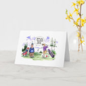 Carte de voeux de bande dessinée de golf : Pièce (Fleur jaune)