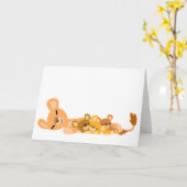 Carte de voeux de bande dessinée de maman mignon (Fleur jaune)